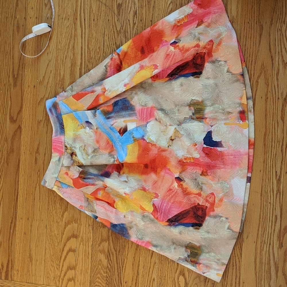 High waisted full midi skirt